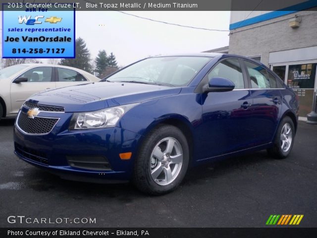 2013 Chevrolet Cruze LT in Blue Topaz Metallic