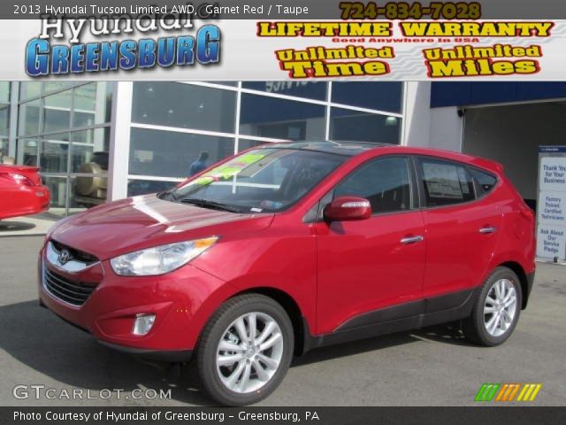 2013 Hyundai Tucson Limited AWD in Garnet Red