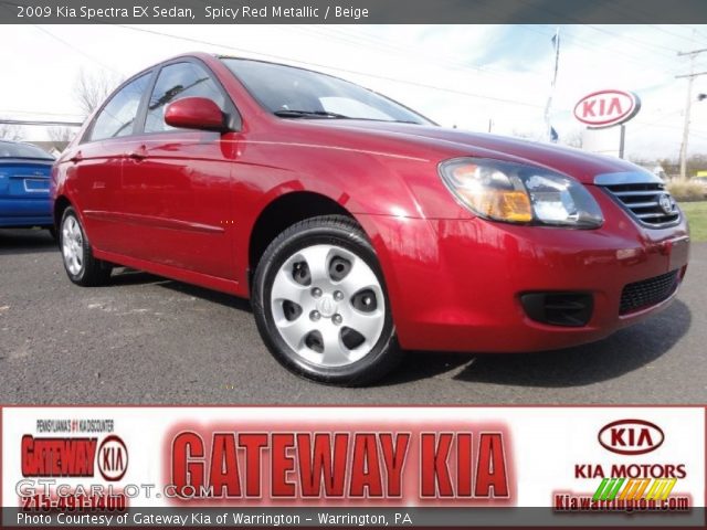 2009 Kia Spectra EX Sedan in Spicy Red Metallic