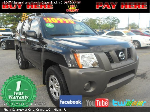 2007 Nissan Xterra X 4x4 in Super Black