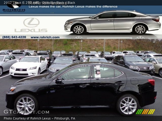 2012 Lexus IS 250 AWD in Obsidian Black