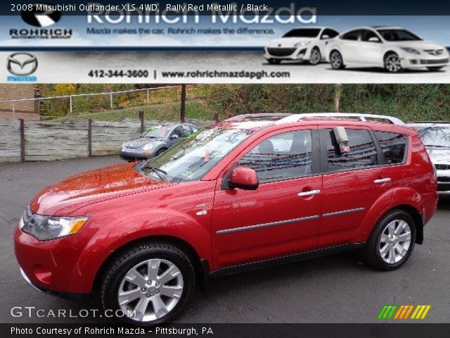 2008 Mitsubishi Outlander XLS 4WD in Rally Red Metallic