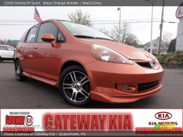 2008 Honda Fit Sport in Blaze Orange Metallic