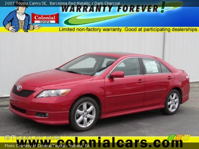 2007 Toyota Camry SE in Barcelona Red Metallic