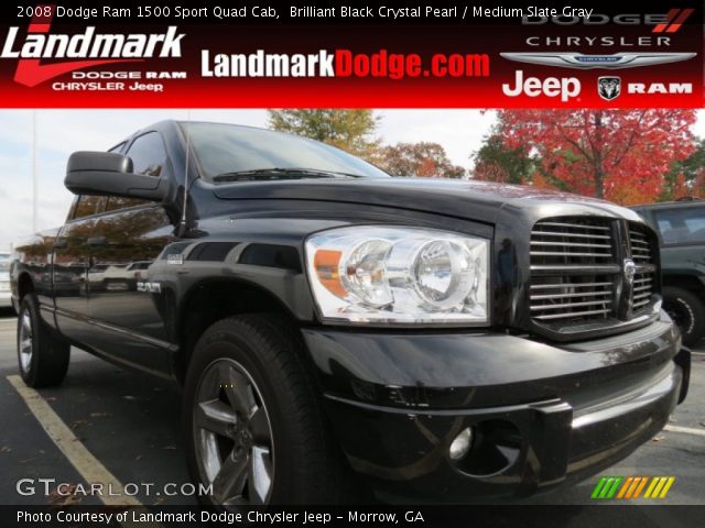 2008 Dodge Ram 1500 Sport Quad Cab in Brilliant Black Crystal Pearl