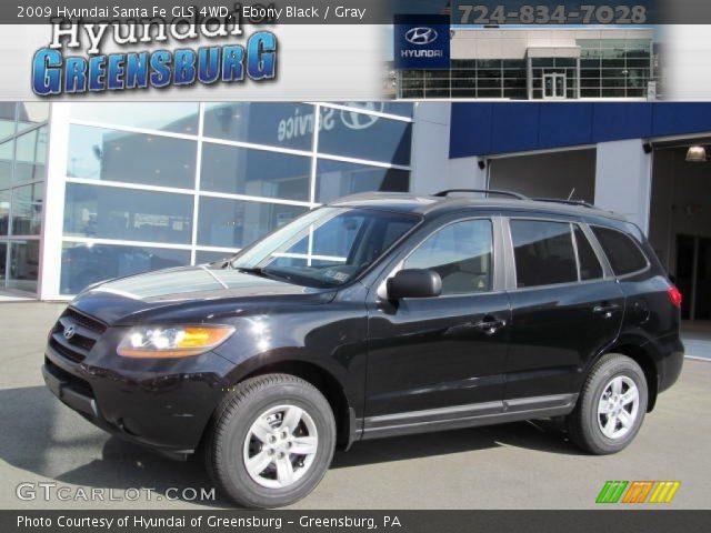 2009 Hyundai Santa Fe GLS 4WD in Ebony Black