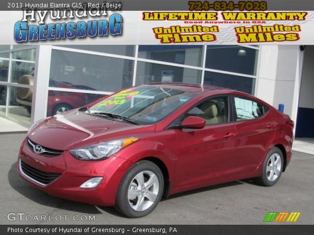 2013 Hyundai Elantra GLS in Red