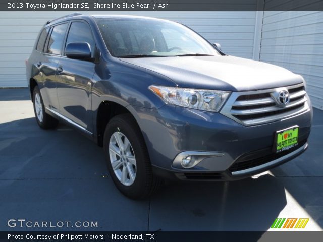 2013 Toyota Highlander SE in Shoreline Blue Pearl