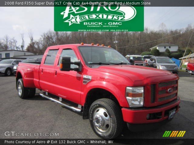 2008 Ford F350 Super Duty XLT Crew Cab 4x4 Dually in Bright Red