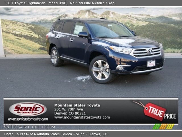 2013 Toyota Highlander Limited 4WD in Nautical Blue Metallic