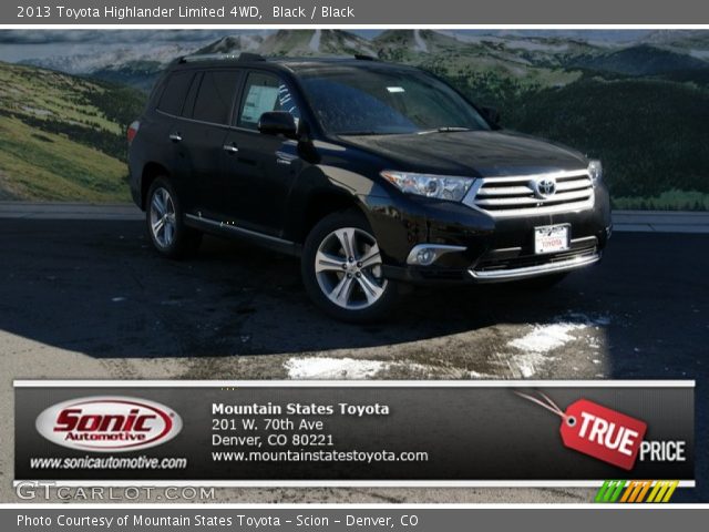 2013 Toyota Highlander Limited 4WD in Black