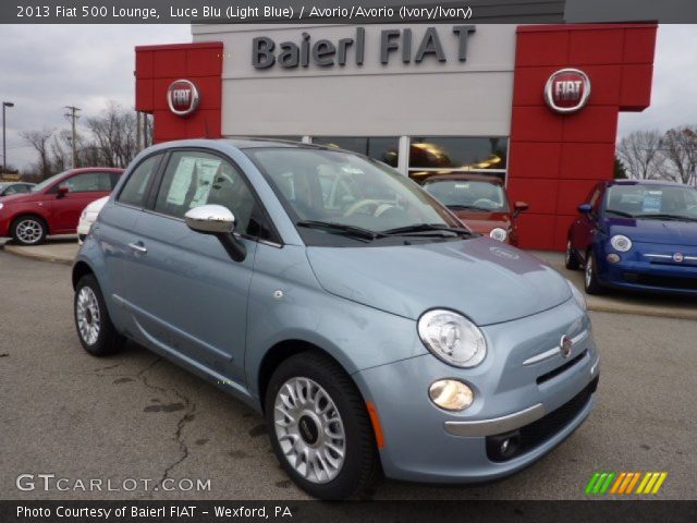 2013 Fiat 500 Lounge in Luce Blu (Light Blue)