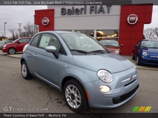 2013 Fiat 500 Pop in Luce Blu (Light Blue)