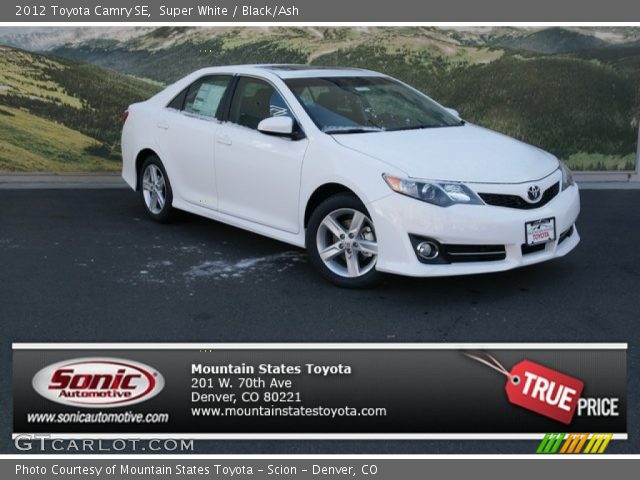 2012 Toyota Camry SE in Super White