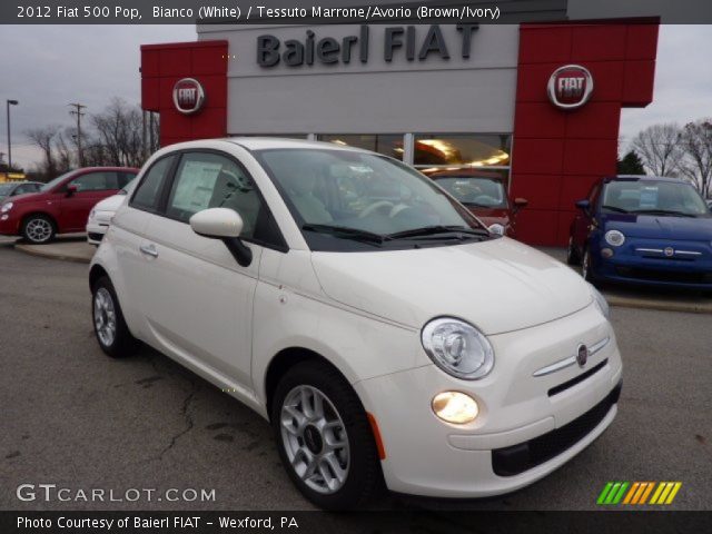2012 Fiat 500 Pop in Bianco (White)