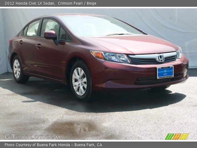 2012 Honda Civic LX Sedan in Crimson Pearl