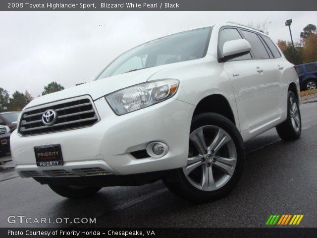 2008 Toyota Highlander Sport in Blizzard White Pearl