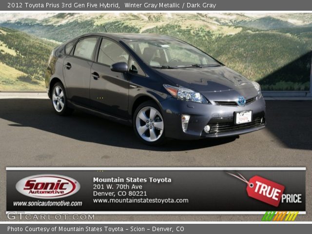 2012 Toyota Prius 3rd Gen Five Hybrid in Winter Gray Metallic
