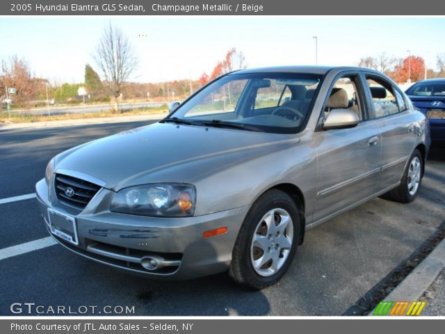 2005 Hyundai Elantra GLS Sedan in Champagne Metallic