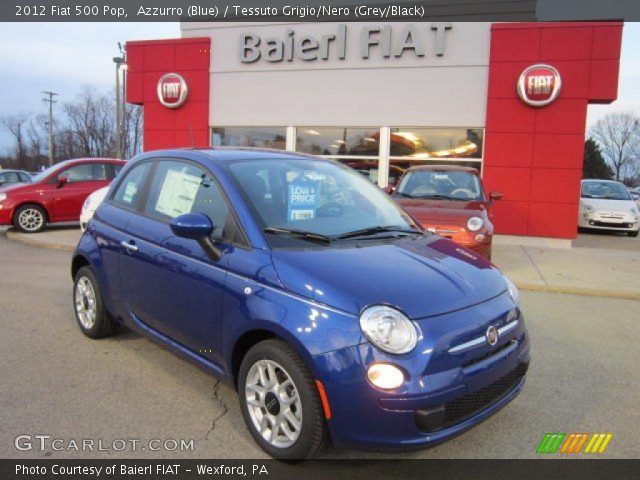 2012 Fiat 500 Pop in Azzurro (Blue)