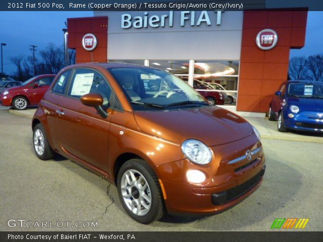 2012 Fiat 500 Pop in Rame (Copper Orange)