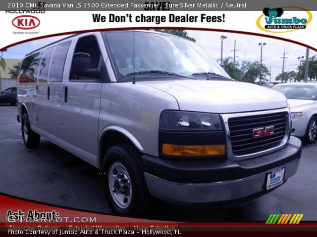 2010 GMC Savana Van LS 3500 Extended Passenger in Pure Silver Metallic