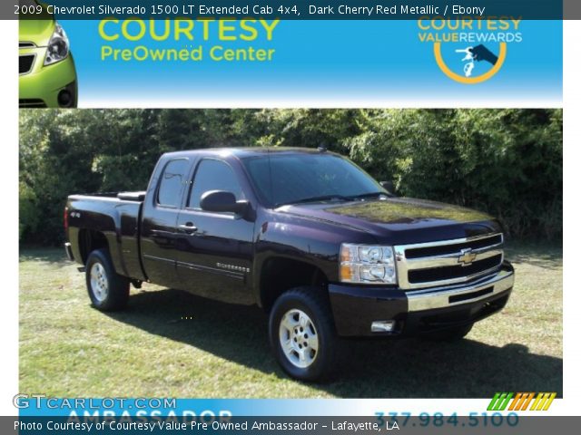 2009 Chevrolet Silverado 1500 LT Extended Cab 4x4 in Dark Cherry Red Metallic