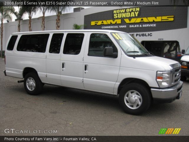 2008 Ford E Series Van E350 Super Duty XLT 15 Passenger in Oxford White
