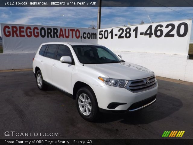 2012 Toyota Highlander  in Blizzard White Pearl