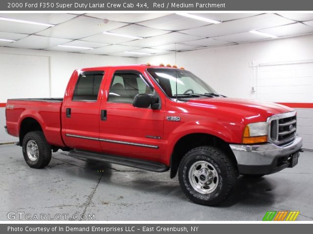 2000 Ford F350 Super Duty Lariat Crew Cab 4x4 in Red
