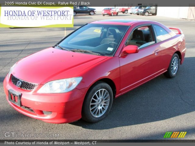 2005 Honda Civic EX Coupe in Rallye Red