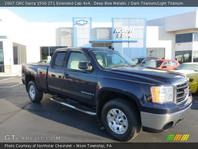 2007 GMC Sierra 1500 Z71 Extended Cab 4x4 in Deep Blue Metallic