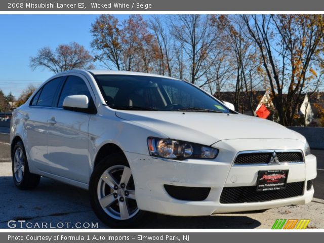 2008 Mitsubishi Lancer ES in Wicked White