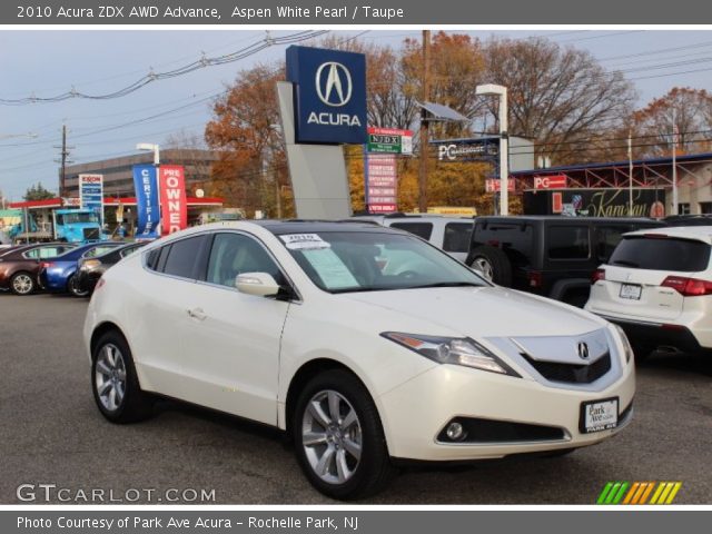 2010 Acura ZDX AWD Advance in Aspen White Pearl