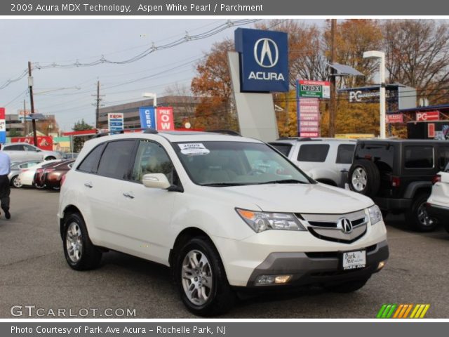 2009 Acura MDX Technology in Aspen White Pearl