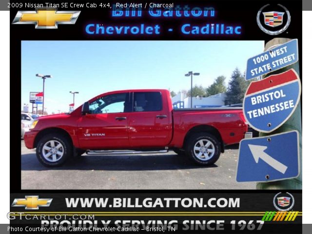 2009 Nissan Titan SE Crew Cab 4x4 in Red Alert