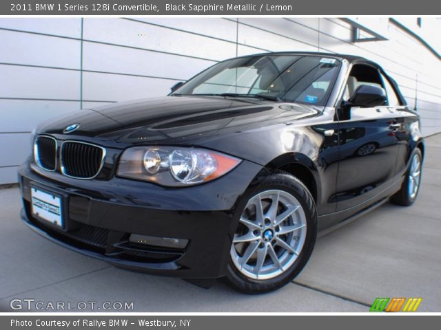 2011 BMW 1 Series 128i Convertible in Black Sapphire Metallic