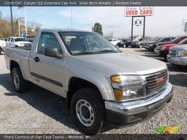 2008 GMC Canyon SLE Extended Cab 4x4 in Silver Birch Metallic