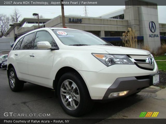 2007 Acura MDX Technology in Aspen White Pearl