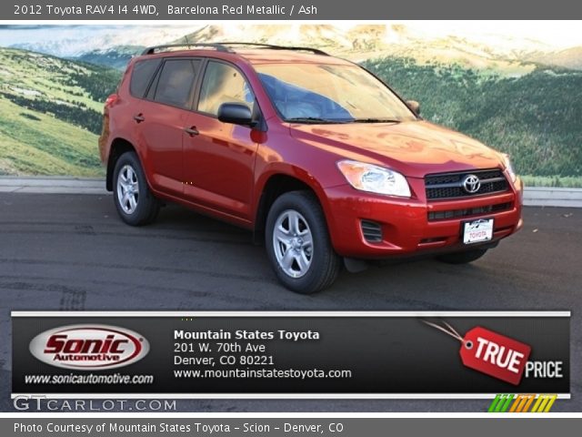 2012 Toyota RAV4 I4 4WD in Barcelona Red Metallic