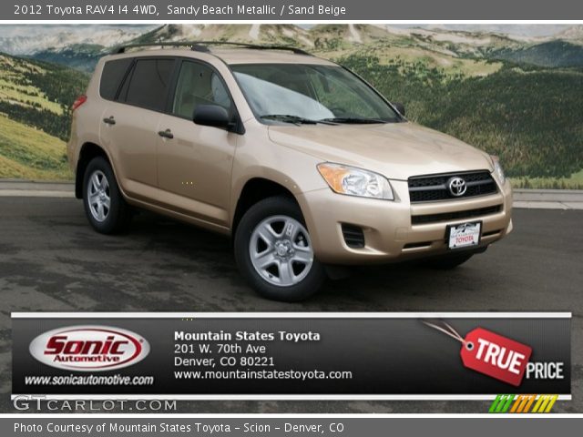 2012 Toyota RAV4 I4 4WD in Sandy Beach Metallic