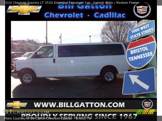 2010 Chevrolet Express LT 3500 Extended Passenger Van in Summit White