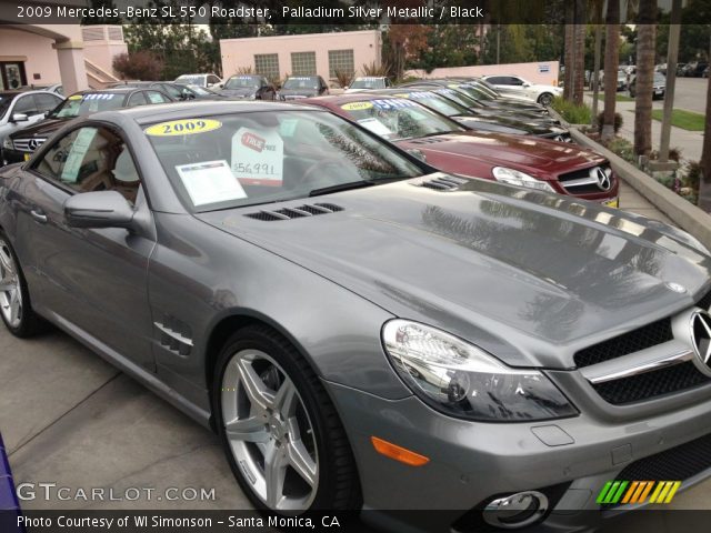 2009 Mercedes-Benz SL 550 Roadster in Palladium Silver Metallic