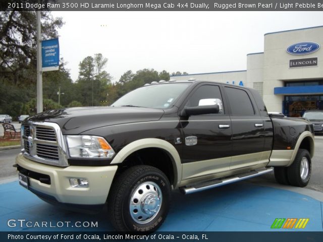2011 Dodge Ram 3500 HD Laramie Longhorn Mega Cab 4x4 Dually in Rugged Brown Pearl