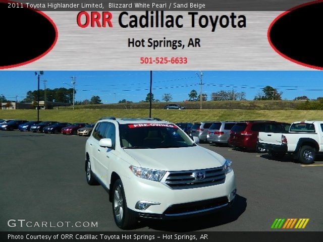 2011 Toyota Highlander Limited in Blizzard White Pearl