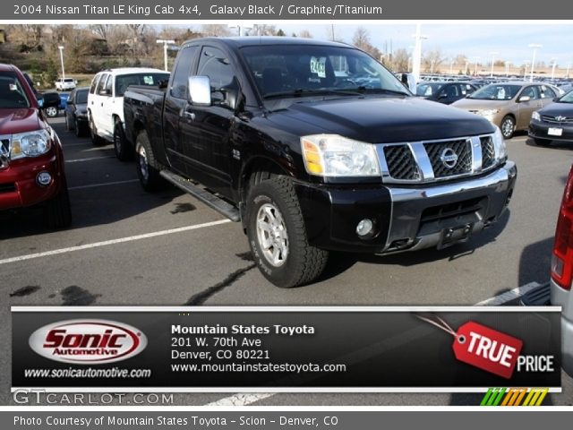 2004 Nissan Titan LE King Cab 4x4 in Galaxy Black