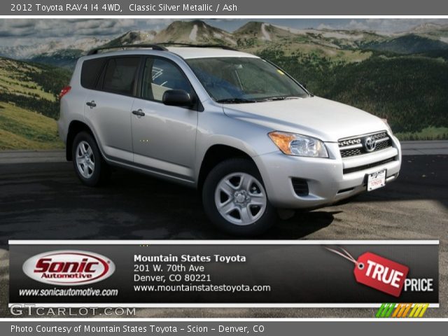 2012 Toyota RAV4 I4 4WD in Classic Silver Metallic