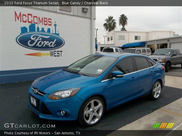 2013 Ford Focus Titanium Sedan in Blue Candy