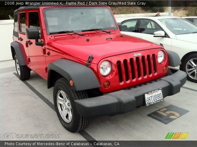 2008 Jeep Wrangler Unlimited X in Flame Red