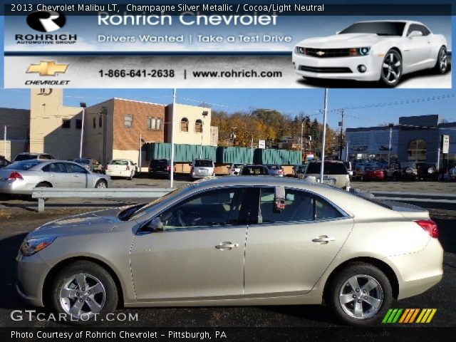 2013 Chevrolet Malibu LT in Champagne Silver Metallic